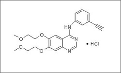 Diagram of the molecular structure of Erlotinib