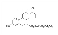 Diagram of the molecular structure of Fulvestrant