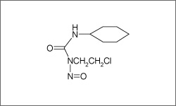 Diagram of the molecular structure of Lomustine