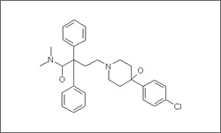 Diagram of the molecular structure of Loperamide