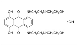 Diagram of the molecular structure of Mitoxantrone