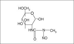 Diagram of the molecular structure of Streptozocin