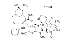 Diagram of the molecular structure of Vinblastine