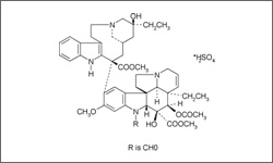 Diagram of the molecular structure of Vincristine