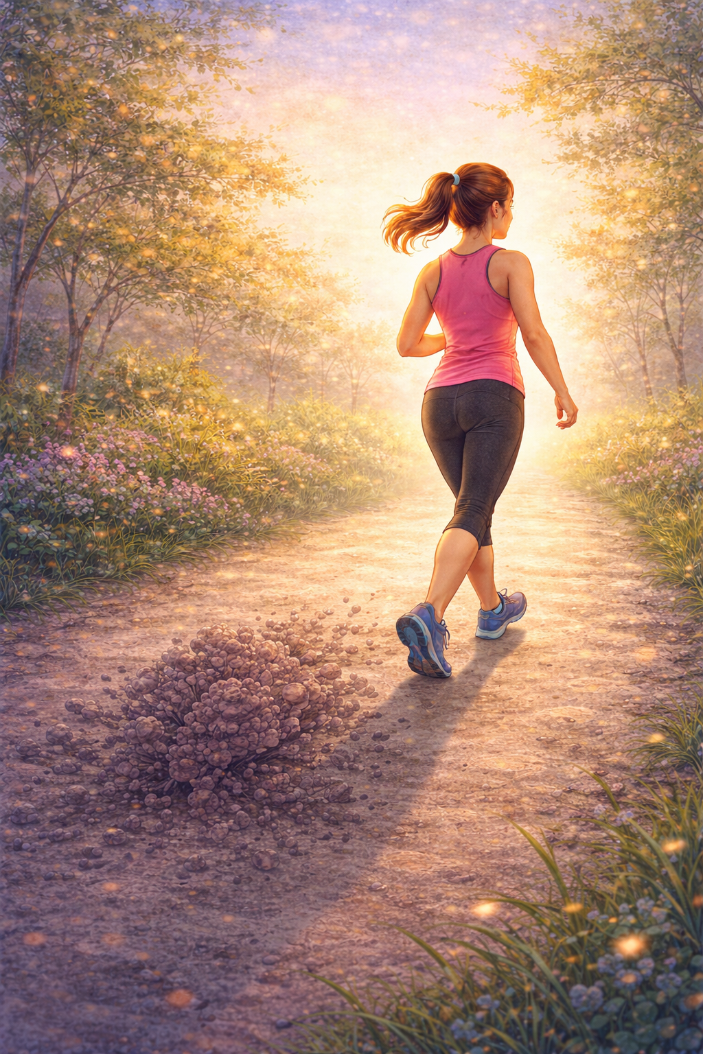 Empowered journey through morning light