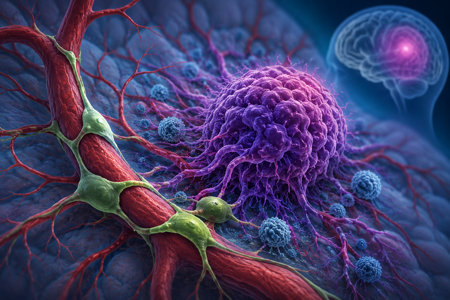 Brain cells affecting Glioblastoma