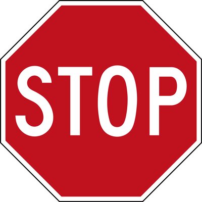 an octagonal stop sign