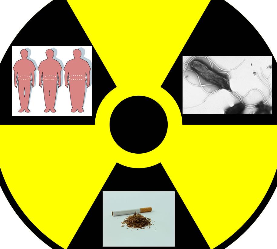 Illustration depicting some of the causes of cancer