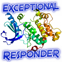 exceptional responder graphic with protein fragment